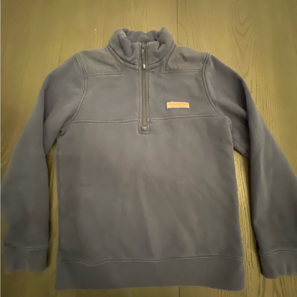 Vineyard Vines Youth The Shep Shirt Blue 1/4 Zip Sweatshirt Size Medium‎ (12-14)